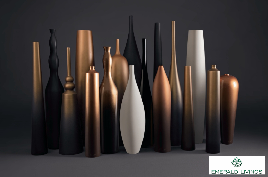 Artisan Bronze & Matte Vase Collection - Vases by Emerald Livings Studio